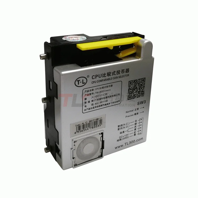 

TW-800IV CPU Comparable Top Entry Single Coin Acceptor Token Selector Coin Mech for Arcade Game Cabinet Kiosk Vending Machines
