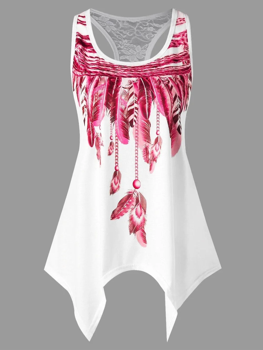 Sexy Lace Patchwork Women Print T-Shirt Sleeveless 2019 Summer Irregular Tank T-Shirt Women Fashion T-Shirt Sleeveless Plus Size Sexy Lace Patchwork Women Print T-Shirt Sleeveless 2019 Summer Irregular Tank T-Shirt Women Fashion T-Shirt Sleeveless Plus Size