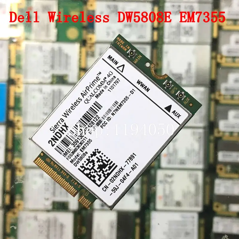 Dell беспроводной DW5808E 4G LTE EM7355 Qualcomm WWAN NGFF карта 3g модуль dw 5808E