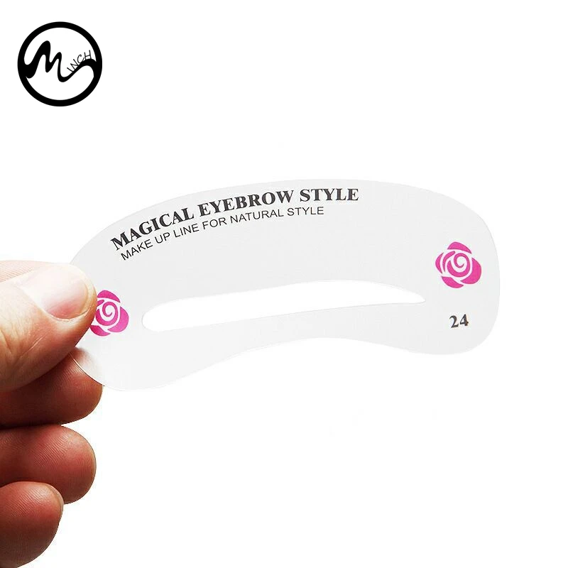 

MINCH 2 set 24 Styles Women Eyebrow Model Eyebrow Shaper Grooming Stencil Kit Template Make-Up DIY Beauty Eyebrow Help Tools