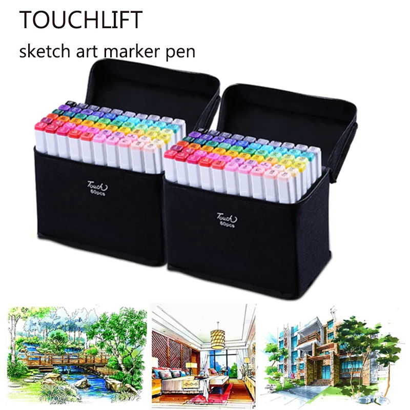 

Professional Colored Marker Pen Twin Manga Art Marker Pen art supplies for artist Art Sketch For Kids arquitectura markers set