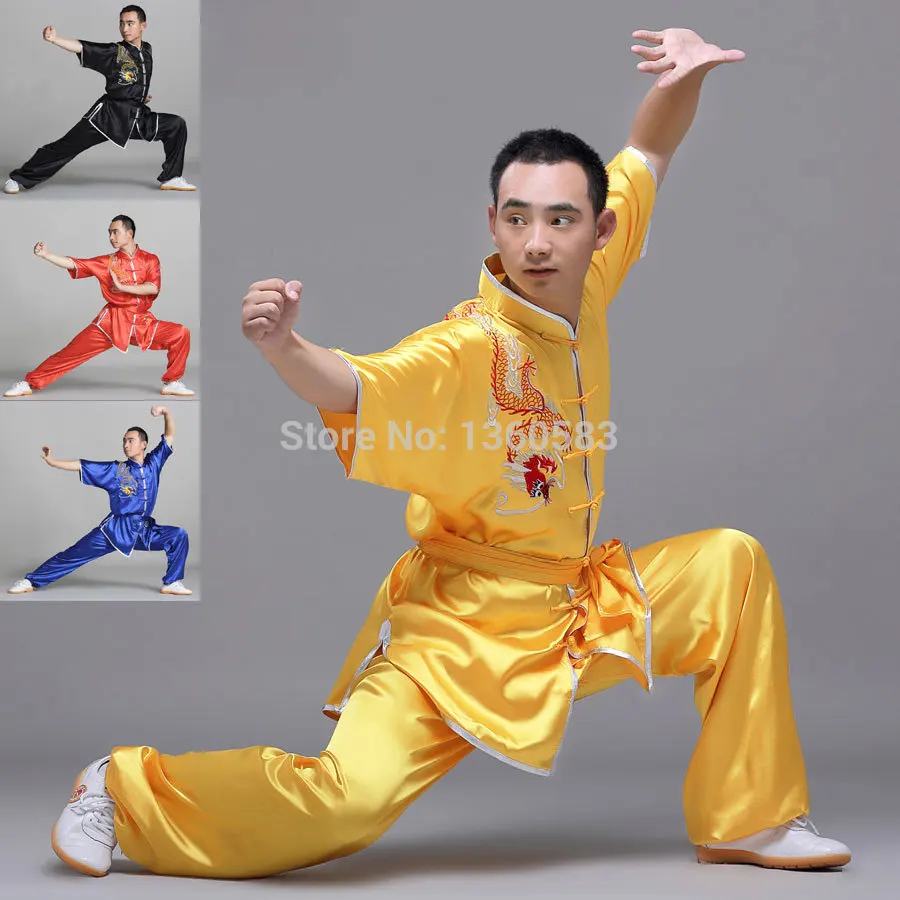 

New Tai Chi Suits Martial Arts Performance Uniform kung fu Wushu clothing taiji sets for men women embroidery dragon clothes