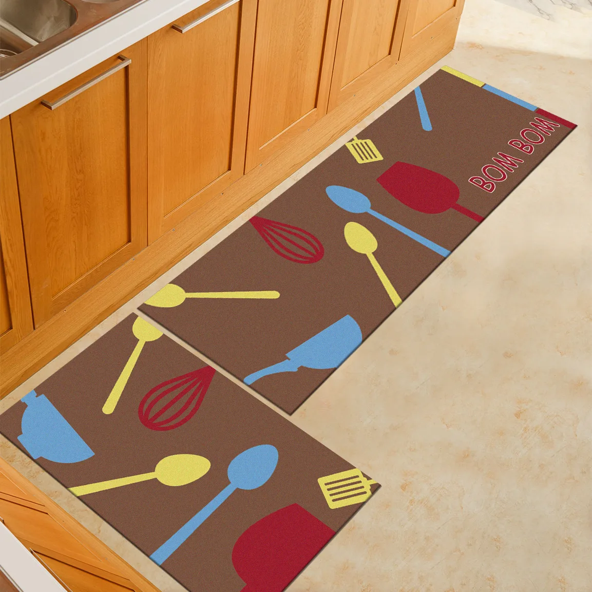Zeegle кухонные принадлежности с принтом коврики для прихожей кухонные коврики ковер для гостиной Противоскользящий коврик для ванной комнаты домашний журнальный столик коврики