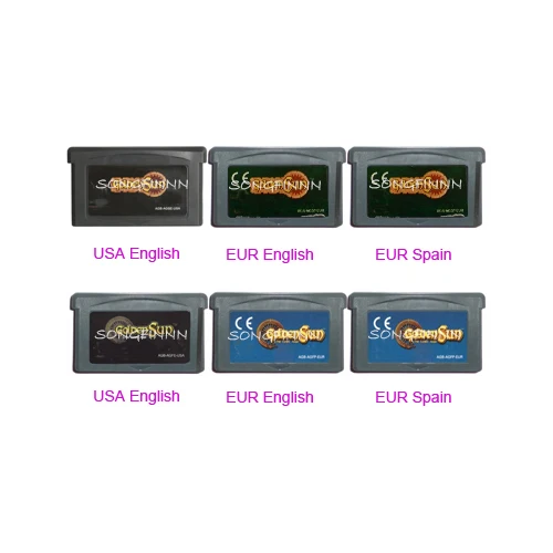 Игровой картридж GoldSun серии The Lost ESP/USA/EUR карта консоли Для 32 битной портативной