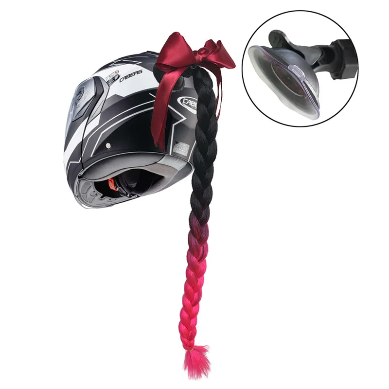 

Женский косички для мотоциклетного шлема, грязный градиентный хвостик, украшение для байкерского шлема