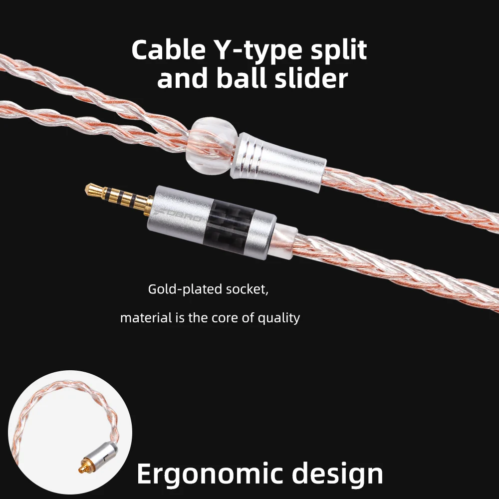 FDBRO MMCX 2Pin A2DC IE80 IM 8core с серебряным покрытием кабель наушников 2,5/3,5/4,4 мм наушники с уравновешенным якорем кабель для SE846 SE535 H2
