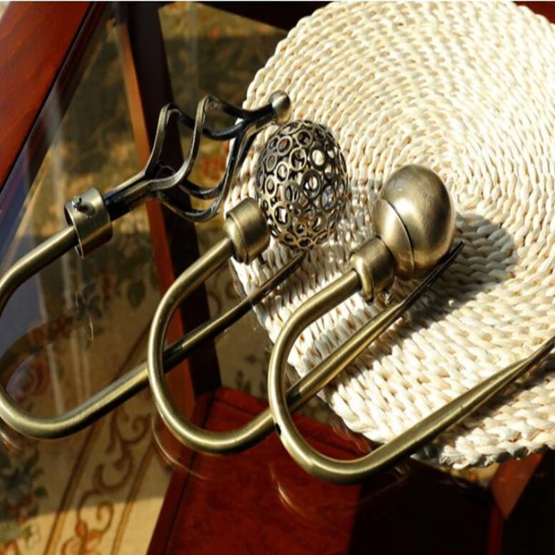 Нордический Ретро стиль Модные полые u-образные настенные крючки для штор металлический крючок для пальто-шляпа крючки Аксессуары для штор зажимы Декор-30