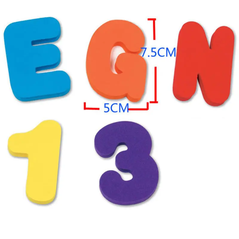 

2018 Brand New Hot Fashion 36pcs Unisex Baby Kids Children Floating Bathroom Bath tub Toys Foam Letters Numbers Door 3D Stickers