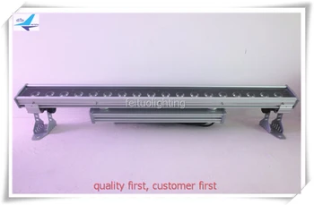 

10/lot high power outdoor 18x18w led wall washing stage light rgbwa uv 6 in 1 linear bar