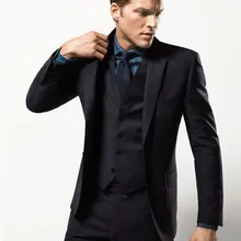 Man Custom Made Groom Tuxedos Customized Letters Groomsman Wool Suit Slim Homecoming Suit Wedding suit 3 pieces