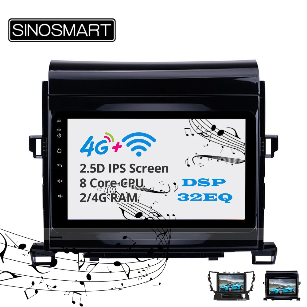 Clearance Sinosmart  Android 8.1 2Din IPS/QLED 2.5D screen car gps radio navigation player for Toyota Alphard 20/30 series 2010-2015 13