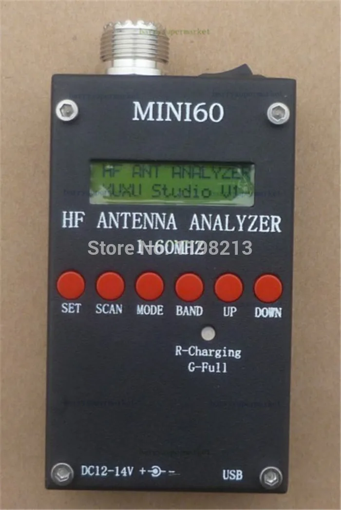 SARK100 HF ANT Shortwave SWR Antenna Analyzer Meter 1-60Mhz For Ham Radio 