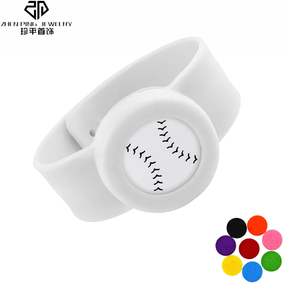 

White Repellent Mosquito Diffuser Silicone Bracelet Stainless Steel Locket Slap Bracelet