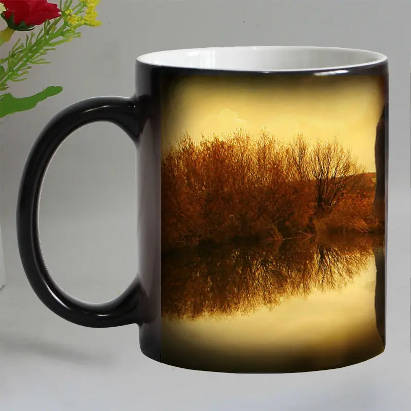 Слон Термочувствительная, кофейная кружка чашка фарфор волшебная меняющая цвет чайные чашки Рождественский подарок