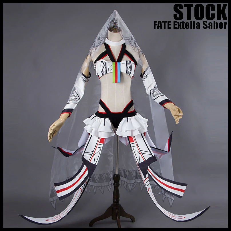 

[Stock] Anime FATE Extella Saber Attila the Hun Altera Sexy Uniform Full set Cosplay Costume New S-L 2017 free shipping
