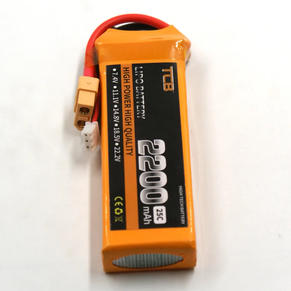 

TCB RC airplane LiPo Battery 2s 7.4v 2200mAh 25c the best cell the lowest internal resistance and higher endurance