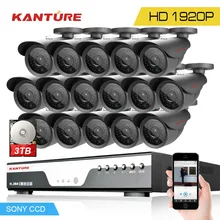 KANTURE 16Ch Full 1920*1080P AHD DVR 16 шт. 1920p камера видеонаблюдения 3MP SONY IMX322 AHD водонепроницаемый набор камер наблюдения