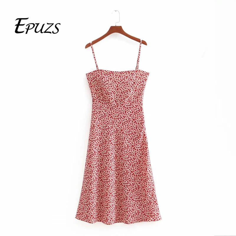 

Vintage floral print beach dress women Summer beach dress elegant sleeveless long dress casual off shoulder dress vestidos 2019