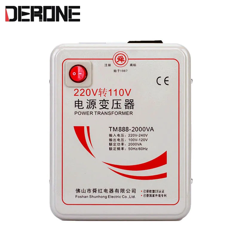 

2000W 220V to 110V transformer Voltage Power Converter 50Hz/60Hz EU UK AU plug
