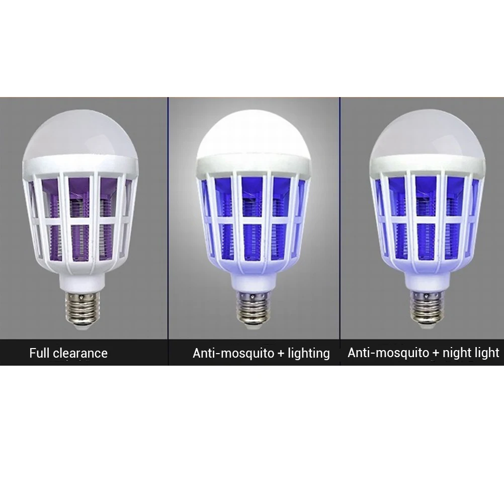 AC175~ 220 V светодиодный антимоскитная лампа E26/E27 Светодиодный светильник для домашнего освещения анти-репеллент муха Жук ловушка для насекомых Zapper Killer Светодиодный УФ-лампа