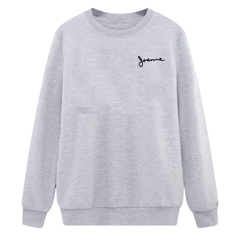 

Joanne Sweatshirt Lady Gaga Pocket Print Women Crewneck Hoodies Sweatshirts Spring Autumn Hip Hop Pullover Tops Womens Hoodies