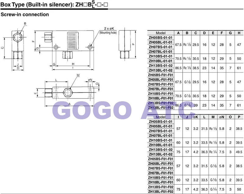 SMC тип ZH серия вакуумный генератор эжектор Тип коробки(встроенный глушитель)-88 кПа-48 кПа вакуумный генератор отрицательного давления