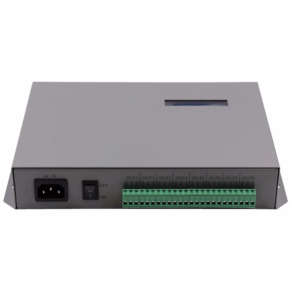 T-300k онлайн в режиме реального времени компьютер sd карты привело пикселей RGB контроллер 8 портов Поддержка много видов IC WS2811 sk6812 WS2812B WS2801