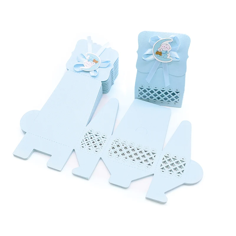 12pcs Baby Shower Favor Candy Boxes with Ribbons, Cute Boy Girl Gift Packaging for Kids... - SKU FCBR0928 - UGI Packaging