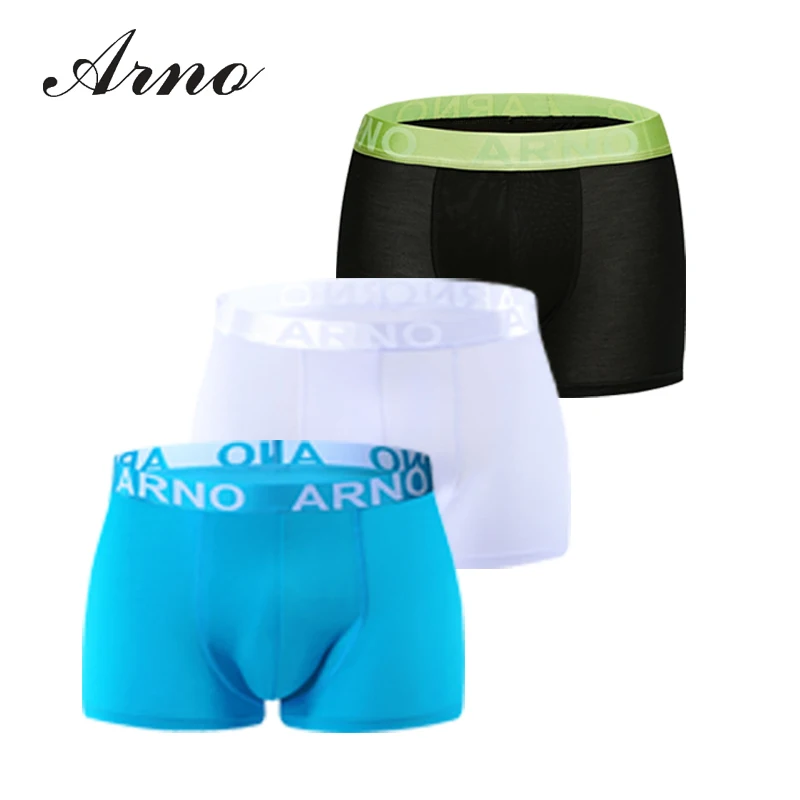 

Arno 5pc/lot Wholesale Underwear Men Size M~XXL Sexy Viscose Boxers 6 Colors Men Boxer Soft Breathable Men Underwear,MTU50901-5P