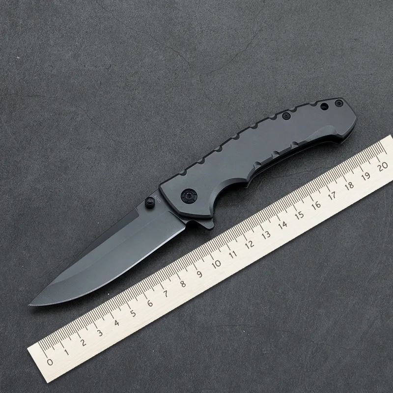 

Tactical 55HRC high hardness 440C blade stainless steel frame handle folding knife camping hunting lifesaving knife