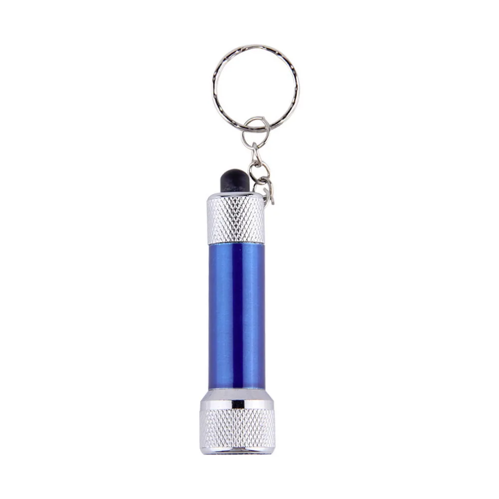 5 LED Mini Flashlight Torch Key Chain Key Ring Blue New Free Shipping