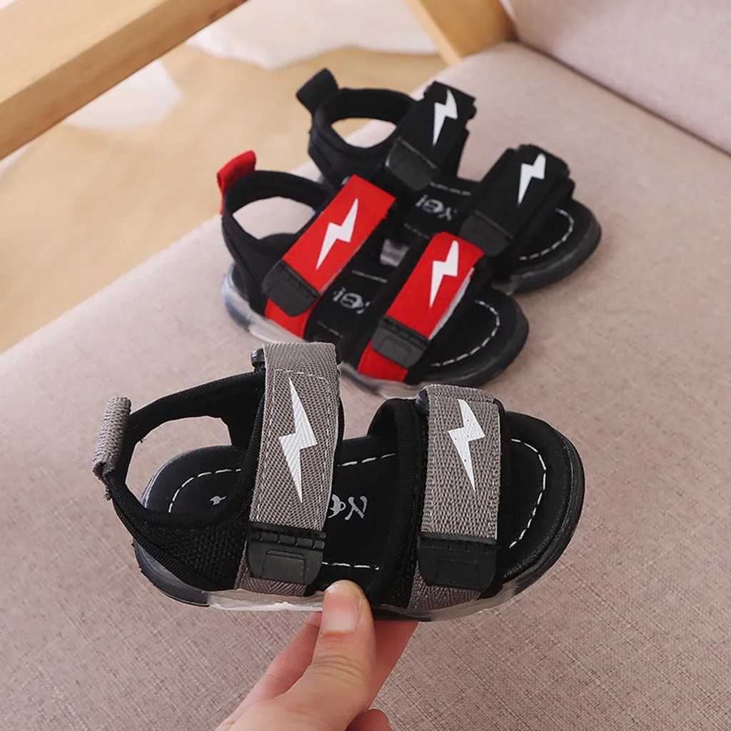 

Children Baby Lightning Led Light Luminous Run Sport Sandals Sneakers Shoes 2019 NEW Drop Shipping