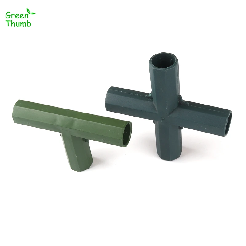 2pcs 16mm Plastic 3 Way/4 Way Connectors Gardening Pillar Connector Vegetable Garden Climbing Plants Bracket Adapters | Дом и сад