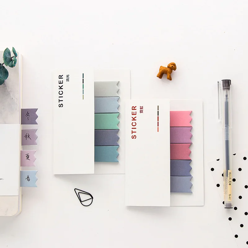Цветная Гостевая книга градиентный цвет Блокнот N Times Sticky Notes Escolar Papelaria наклейка