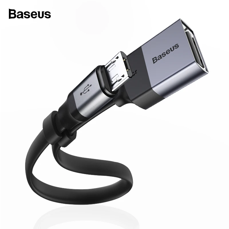 Baseus OTG Micro USB Cable Adapter For Xiaomi Redmi Note Samsung Android Charging Converter USB 2.0 Microusb OTG Cable Connector