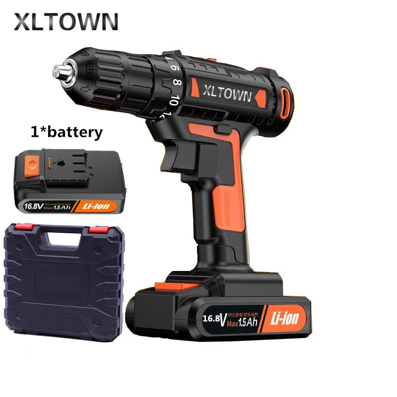 

Xltown 16.8v High-end Mini Drill Rechargeable Lithium Battery Electric Screwdriver Large Torque Household Drill Power Tools