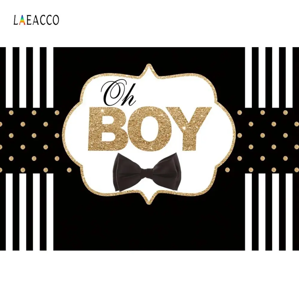 

Photo Backgrounds Baby Shower Birthday Party Black White Stripes Dots Oh Boy Poster Photography Backdrops Photocall Photo Studio