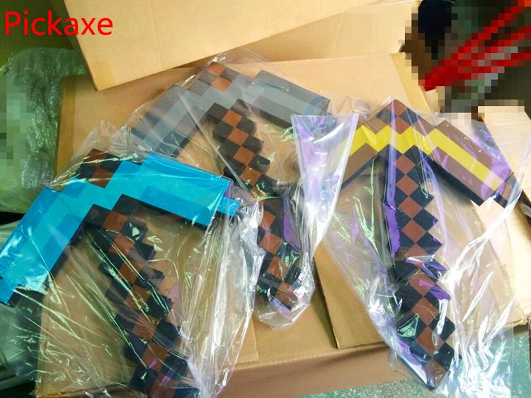 New 2014 Minecraft Toys Sword Pick Axe Gun Minecraft Game Props Model Toys Kids Toys Birthday & Christmas Gifts 18-23 inch