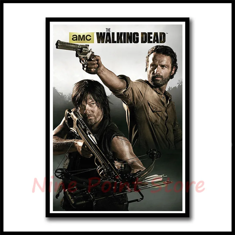 The Walking Dead series White Coated Paper Posters Bar Cafe Home Decor Painting Wall Sticker Frameless