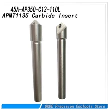 45A-AP350-C12-110L 45 градусов фаска торцевая фреза Арбор для использования APMT1135 карбидные вставки
