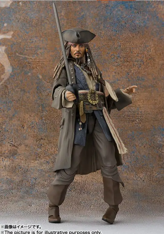 Figura di azione Pirati dei caraibi capitano Jack Sparrow SHF giocattolo