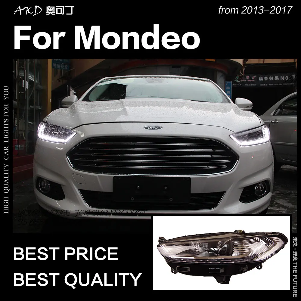 AKD автомобильный Стайлинг для Ford Fusion фара 2013- Mondeo светодиодный головной фонарь H7 D2H Hid динамический сигнал биксенон светодиодный луч аксессуары