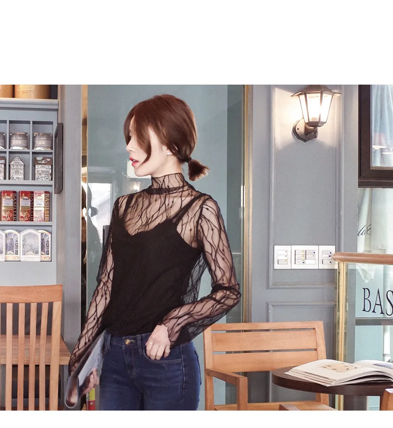 Sexy Mesh Long Sleeve T Shirt (13)
