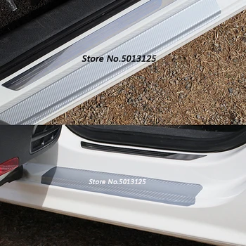 

4Pcs Carbon Fiber Door Pedal Bumper 3D Scratch Protector Sill Scuff Threshold For Hyundai Palisade 2020 Car Stylings