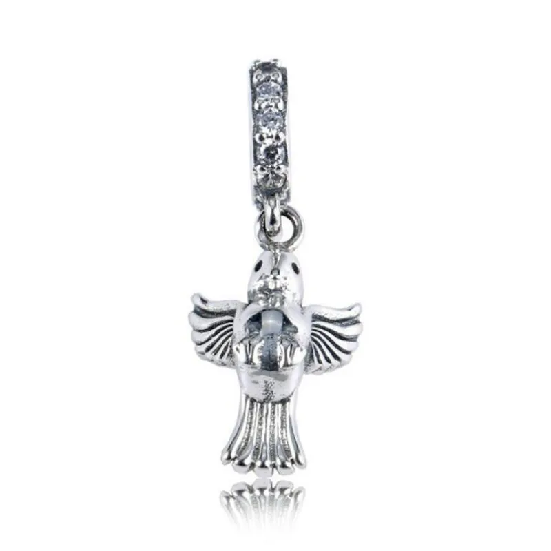 

European and American Fashion Jewelry High Quality 925 Sterling Silver Bracelet DIY Pendant Accessories Flying Bird Pendant