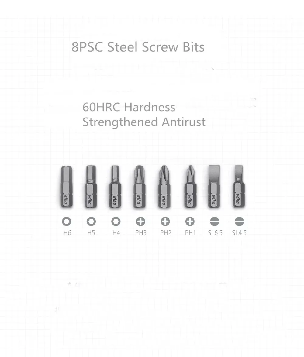 Xiaomi mijia Screwdriver Kit 8 in 1 Precision Magnetic Bits with Extension Rod Alluminum Box DIY Screw Driver Set Repair Tools (1)