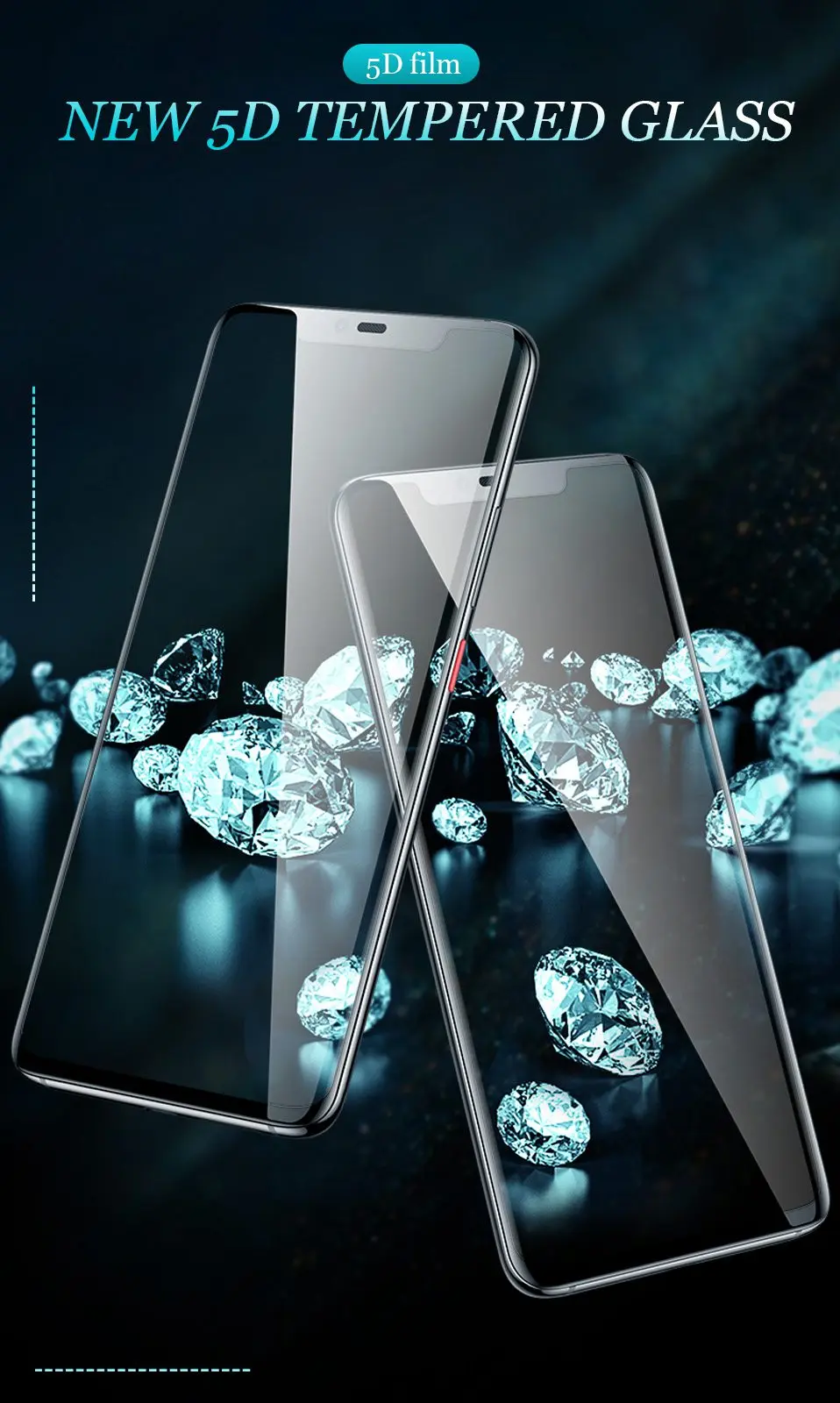 5D Tempered Glass For Huawei Mate 20 10 Lite X Screen Protector For Huawei Nova 4 2i Honor 9i 10 Lite Magic 2 Protective Glass   (1)