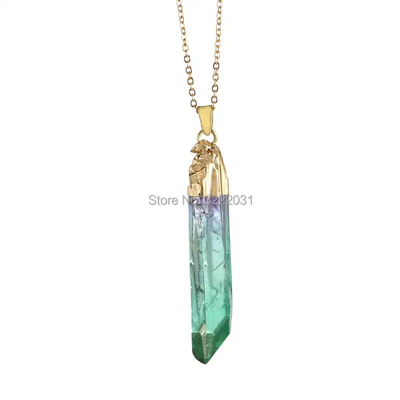 colorful crystal chain necklace