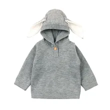 Свитера для новорожденных мальчиков и девочек; детская одежда; коллекция года; сезон осень-зима; вязаный джемпер с длинными рукавами и капюшоном; Pull Enfant Fille