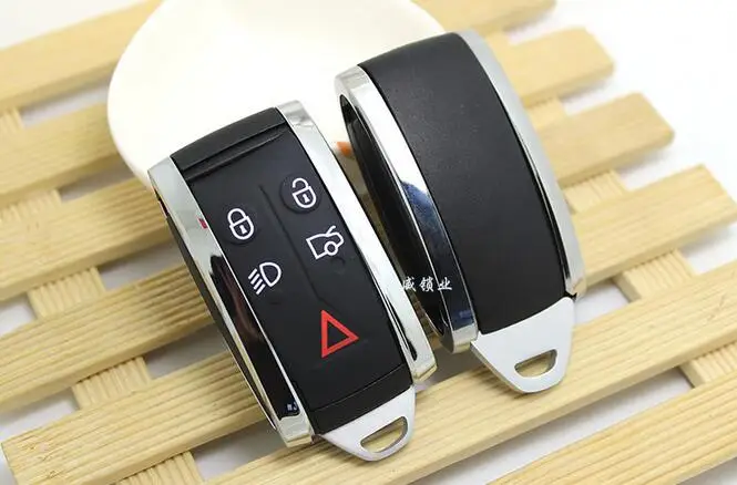 Умный чехол для ключа без Jaguar XF XK XKR 5 с кнопкой вставки корпус на брелок|car key shell